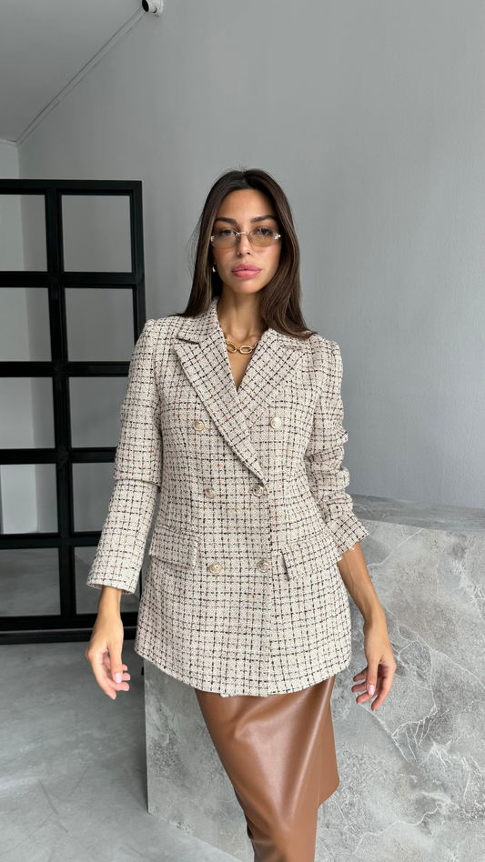 Veste blazer tissé